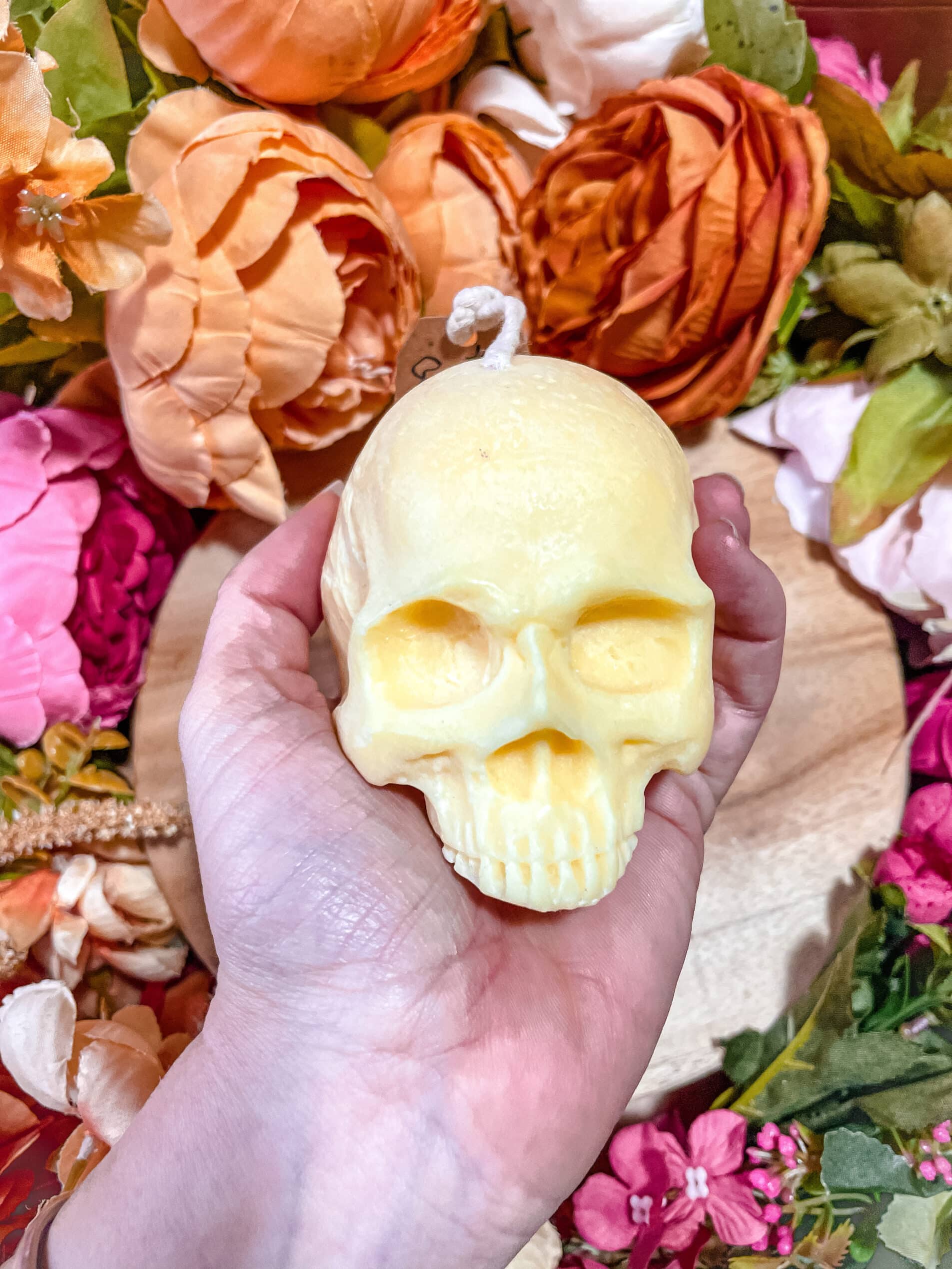 Bougie Calavera jaune