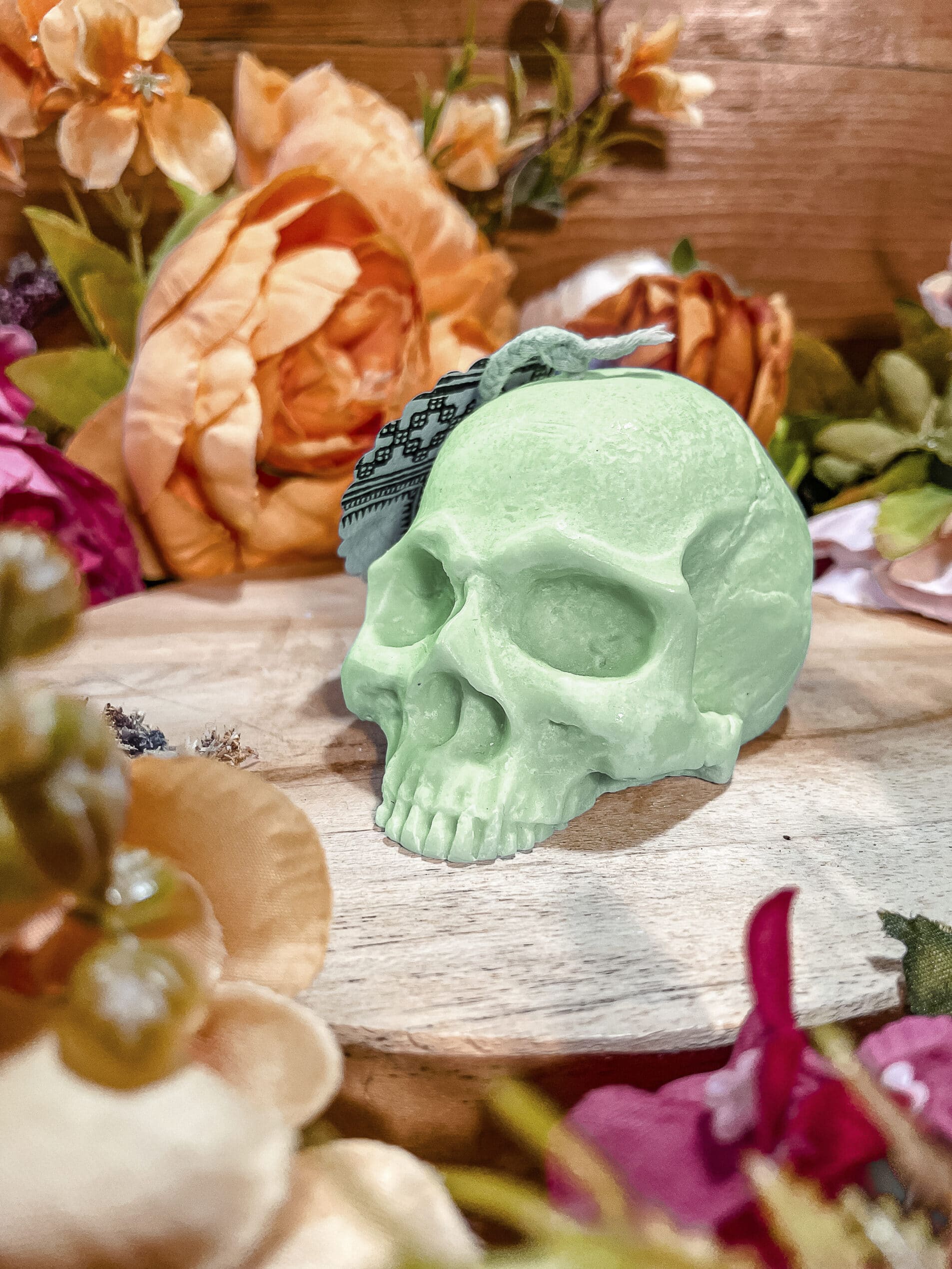 Bougie Calavera vert