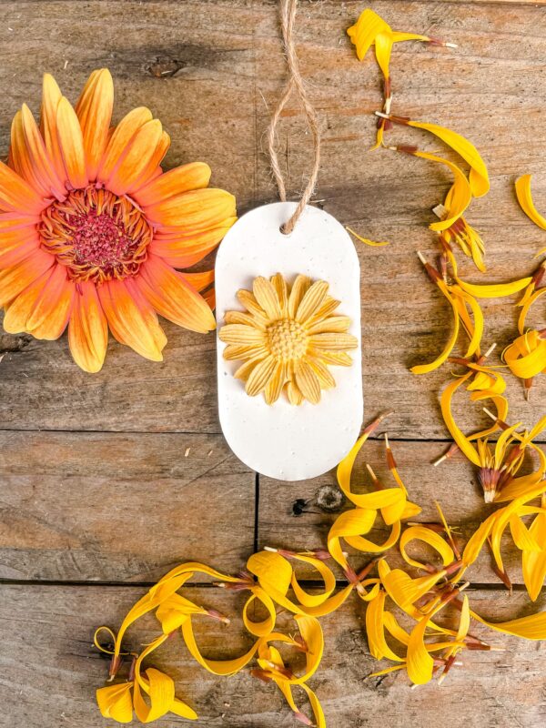 Diffuseur suspendu gerbera jaune