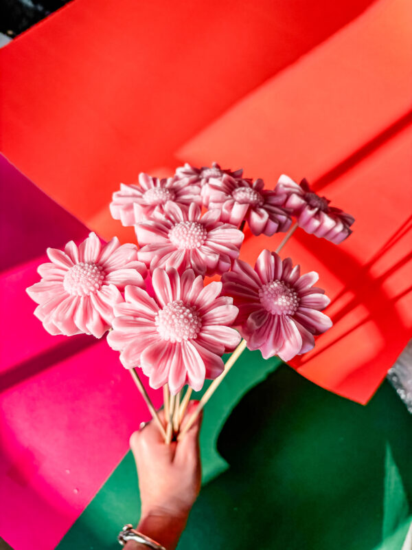 Bouquet de bougies fleur gerbera