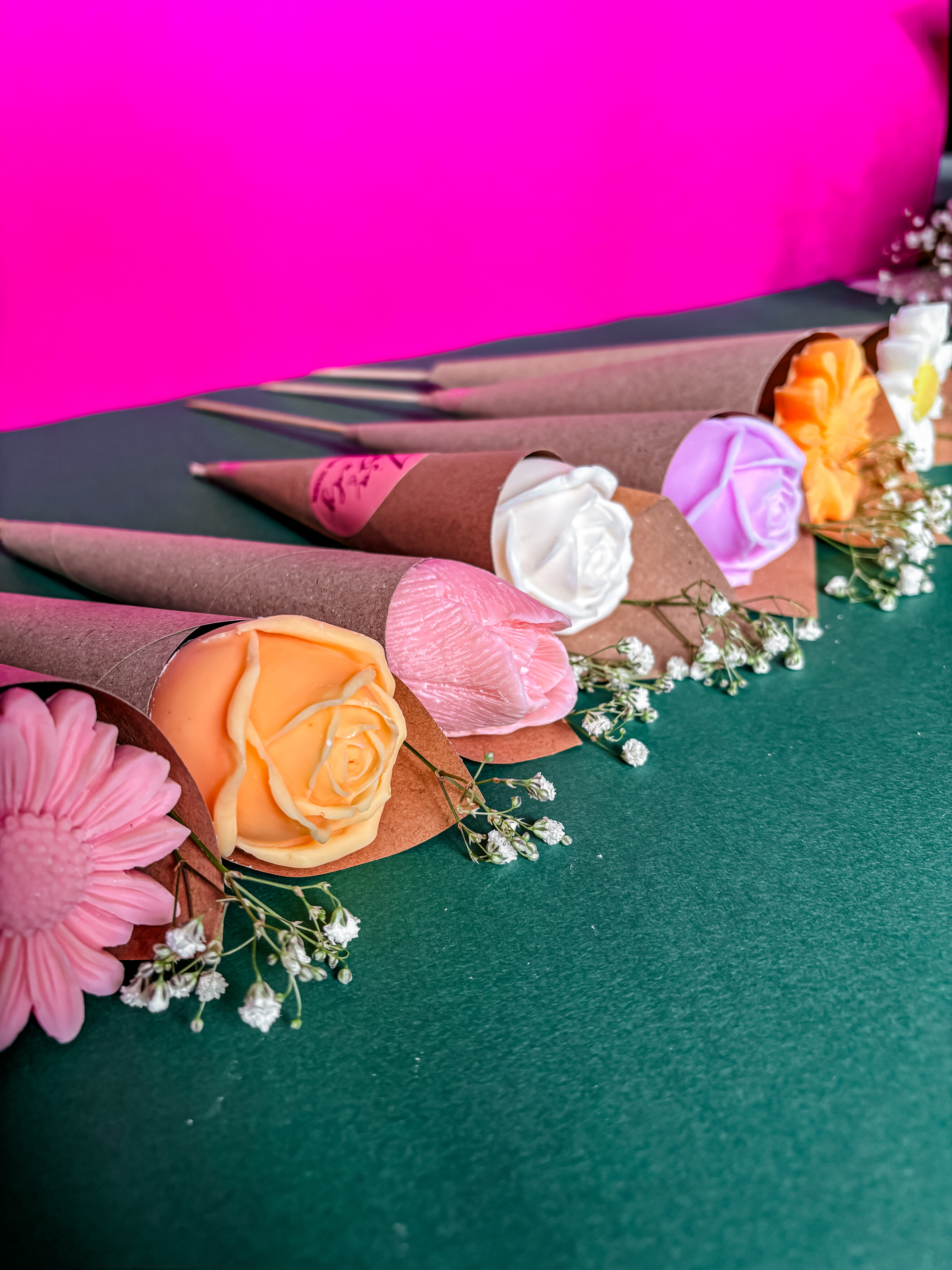 fleur bougie en cire