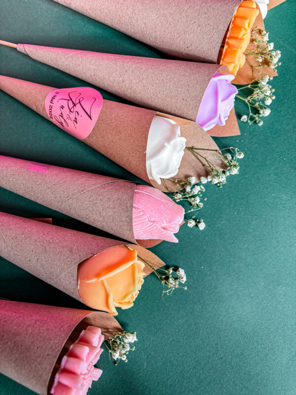 fleur bougie en cire