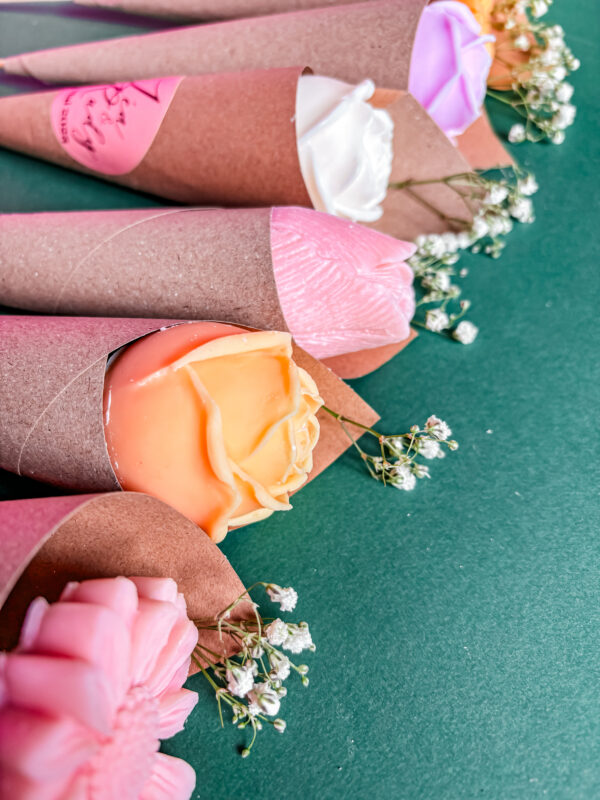 fleur bougie en cire